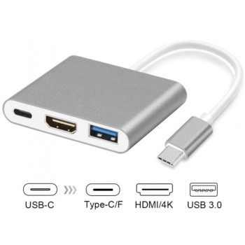 Sline Type C to HDMI RJ45 USB Çevirici 3in1 Sline Type C to HDMI RJ45 USB Çevirici 3in1